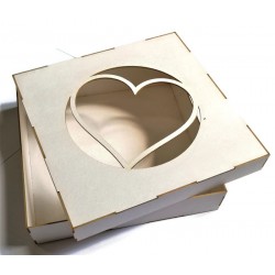 Pudełko 15x15cm z beermaty serce