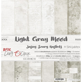 LIGHT GRAY MOOD - zestaw papierów 30,5x30,5cm
